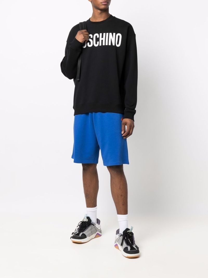 Black Logo Print Organic Cotton Sweatshirt