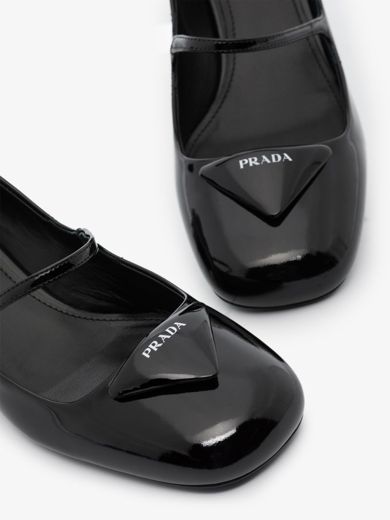 Black 45 Mary Jane Leather Pumps