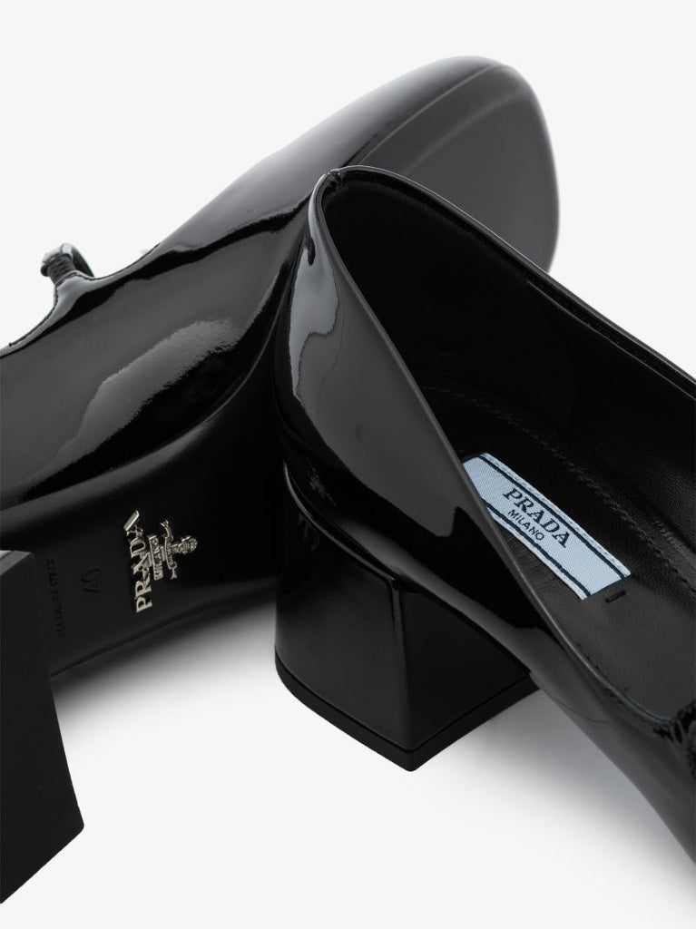 Black 45 Mary Jane Leather Pumps