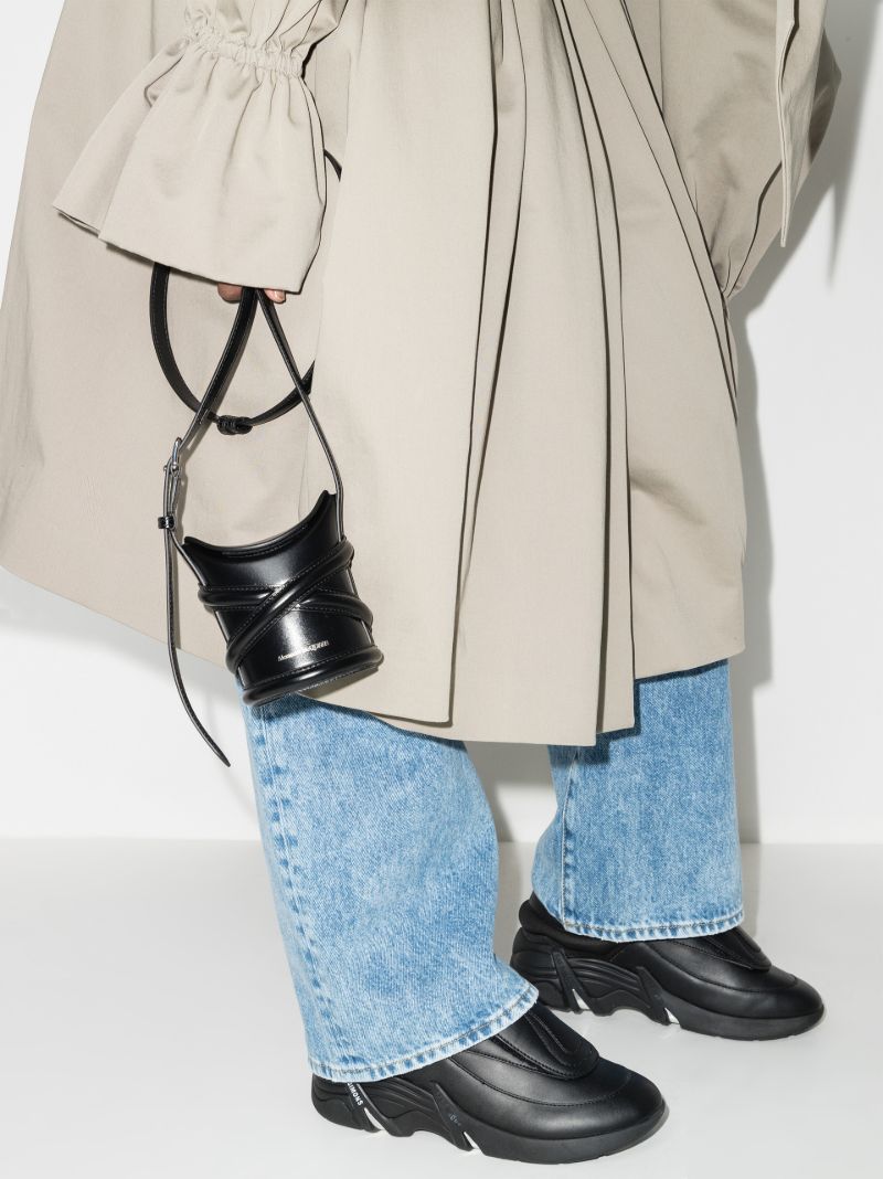 Black the Curve Mini Leather Cross Body Bag
