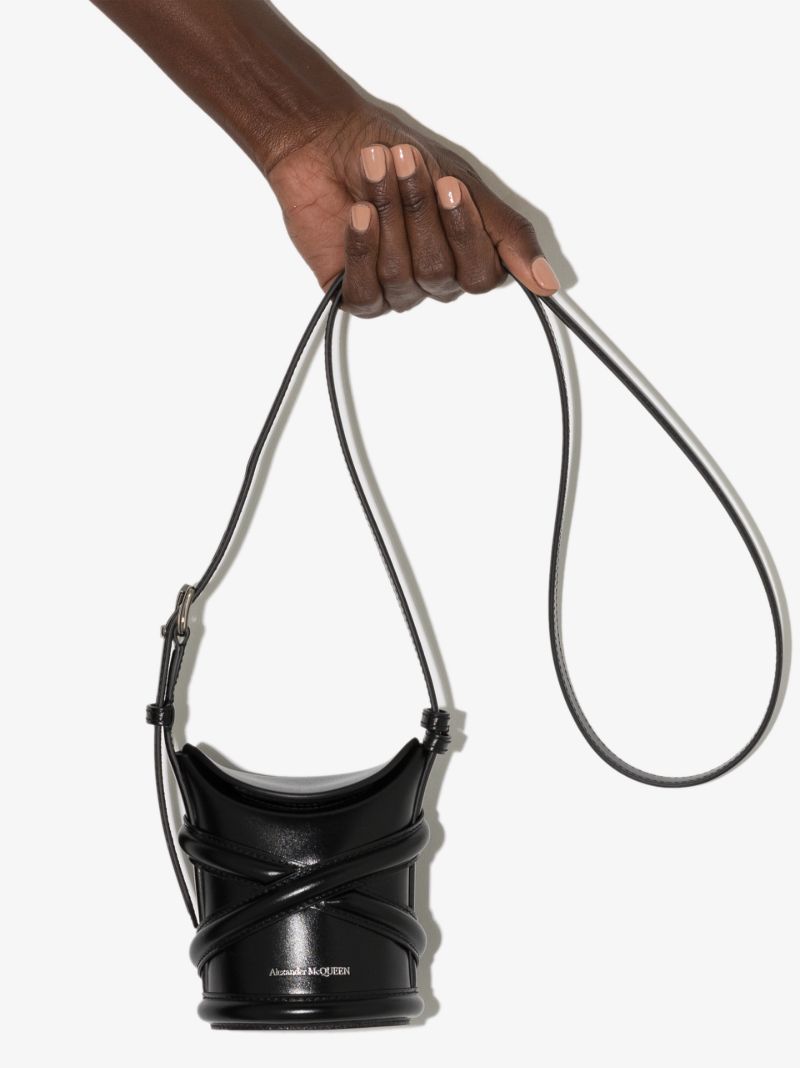 Black the Curve Mini Leather Cross Body Bag