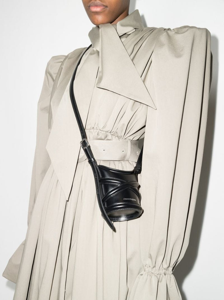Black the Curve Mini Leather Cross Body Bag