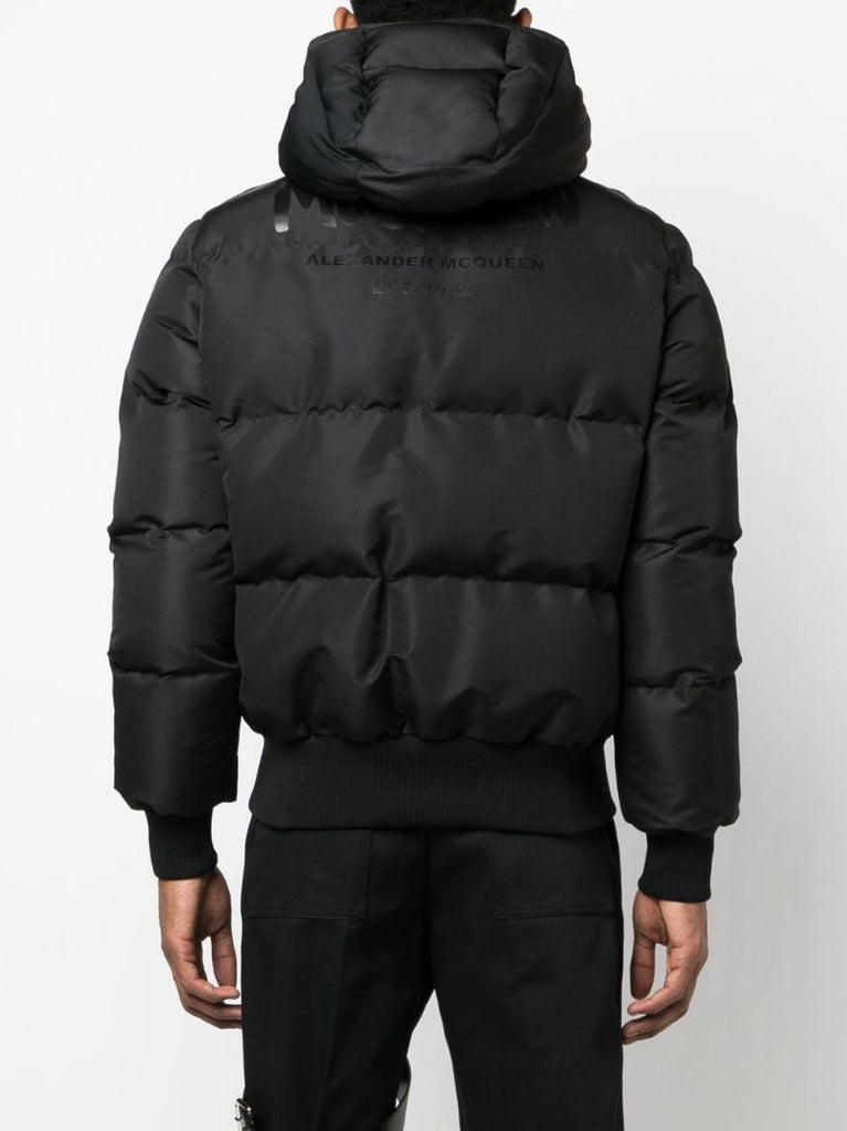 Black Grafitti Logo Puffer Down Jacket