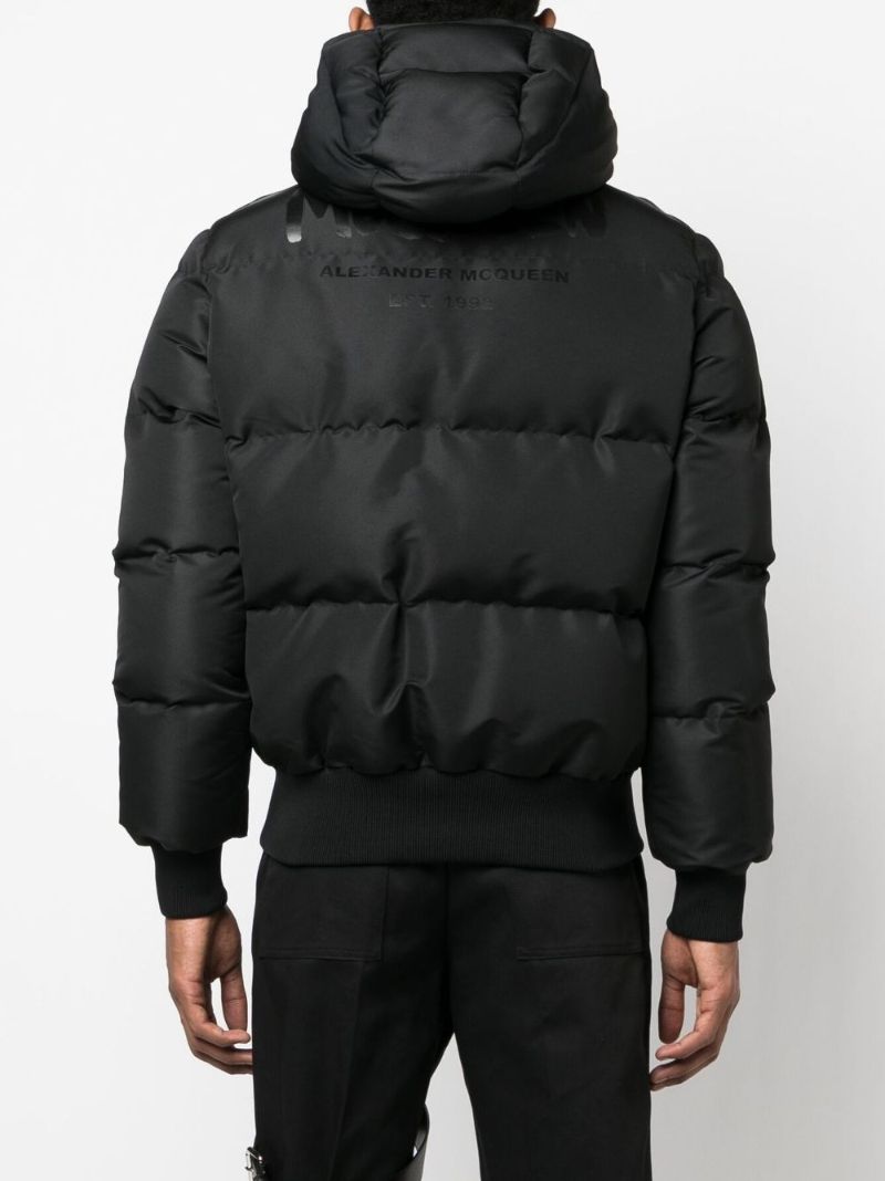 Black Grafitti Logo Puffer Down Jacket
