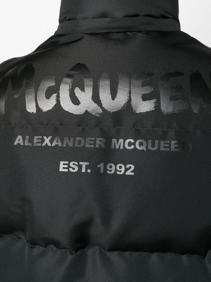 Black Grafitti Logo Puffer Down Jacket