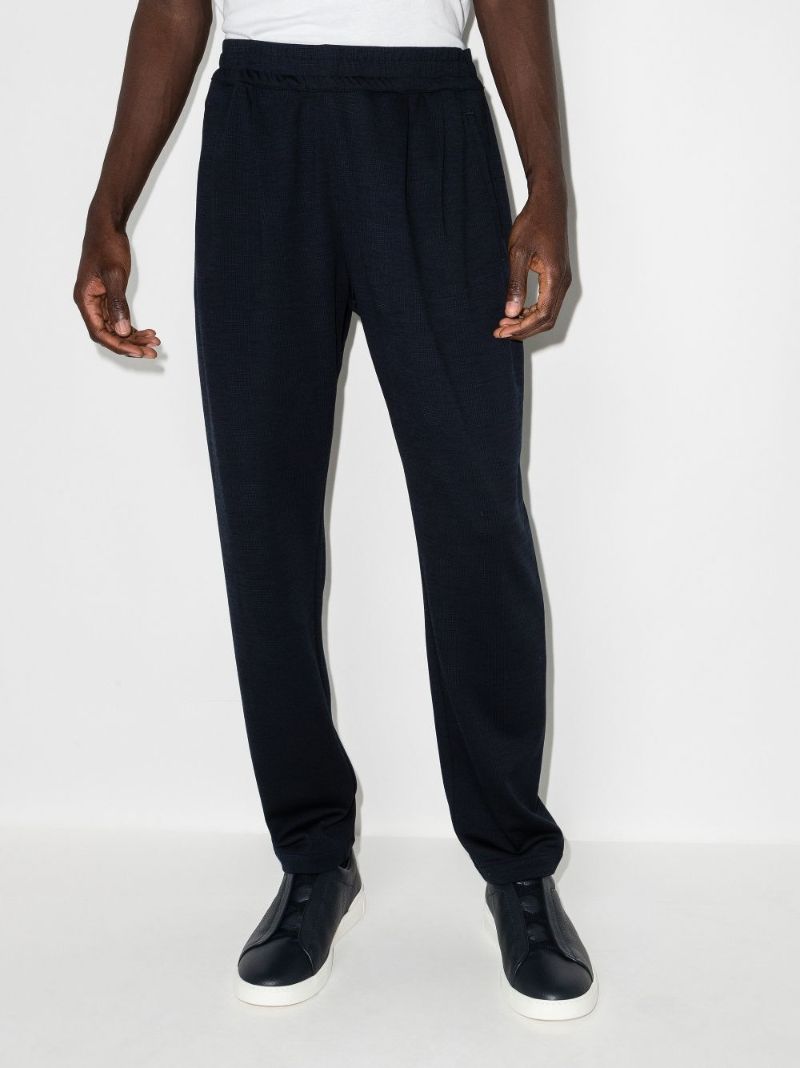 Prince of Wales Merino Wool Track Pants