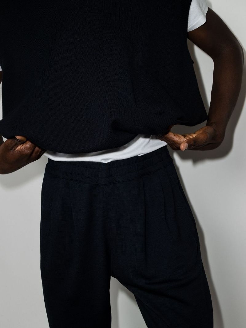 Prince of Wales Merino Wool Track Pants