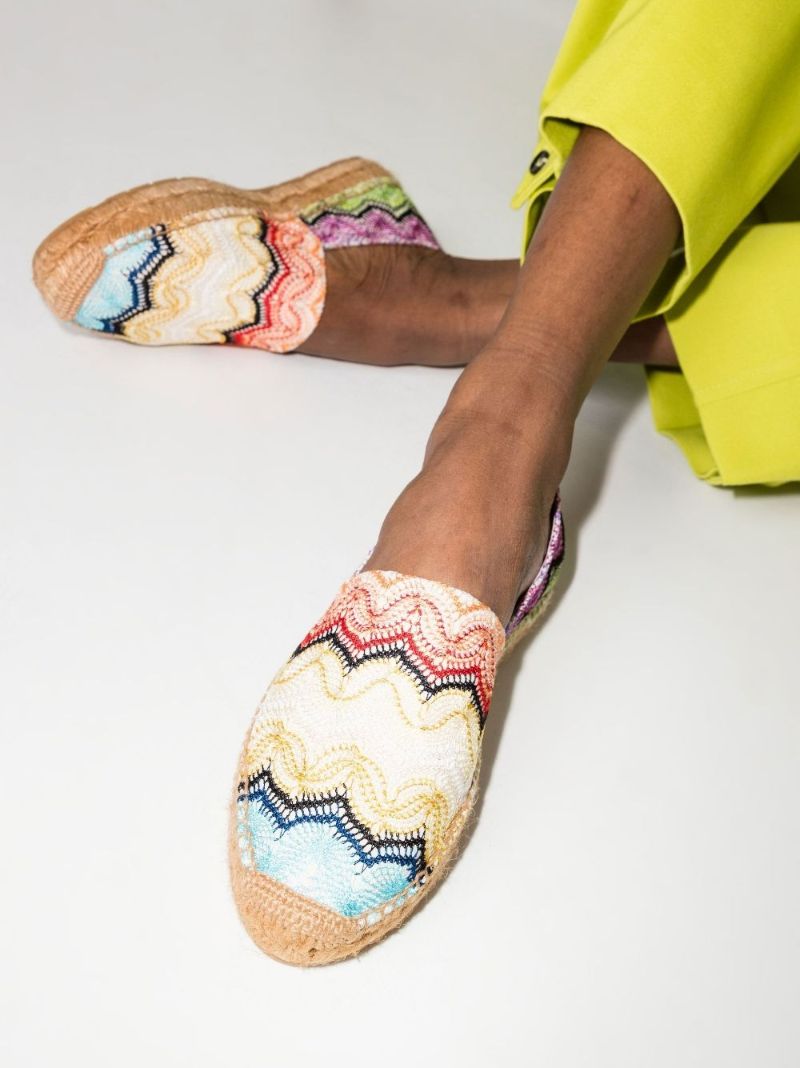 Multicoloured Missoni Zigzag Canvas Espadrilles