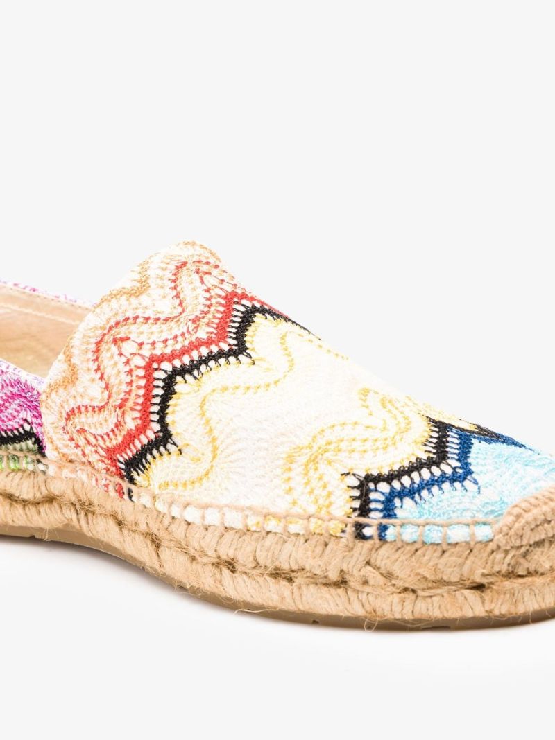Multicoloured Missoni Zigzag Canvas Espadrilles