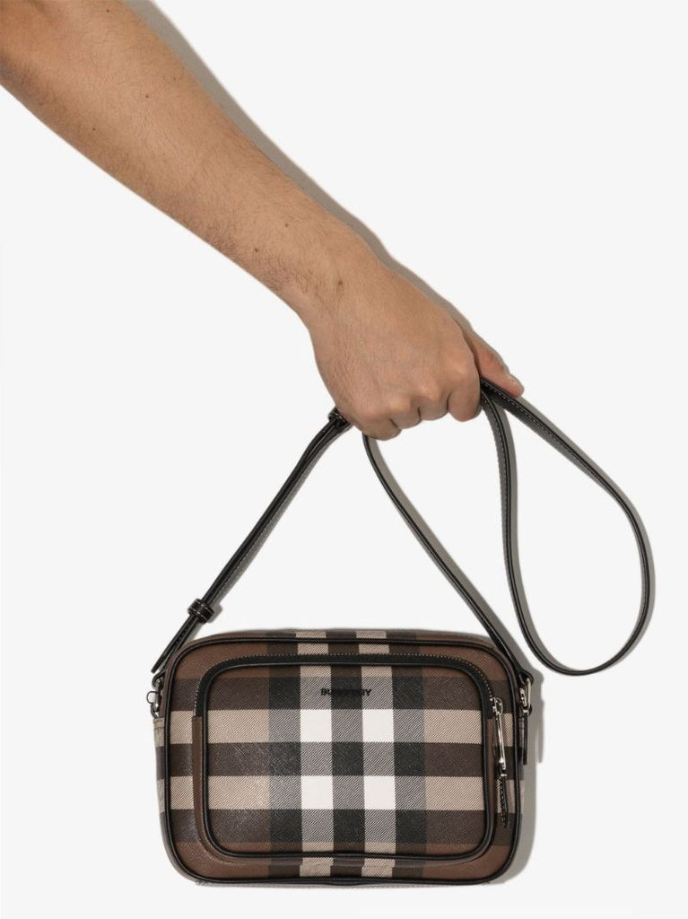 Brown Paddy Check Cross Body Bag
