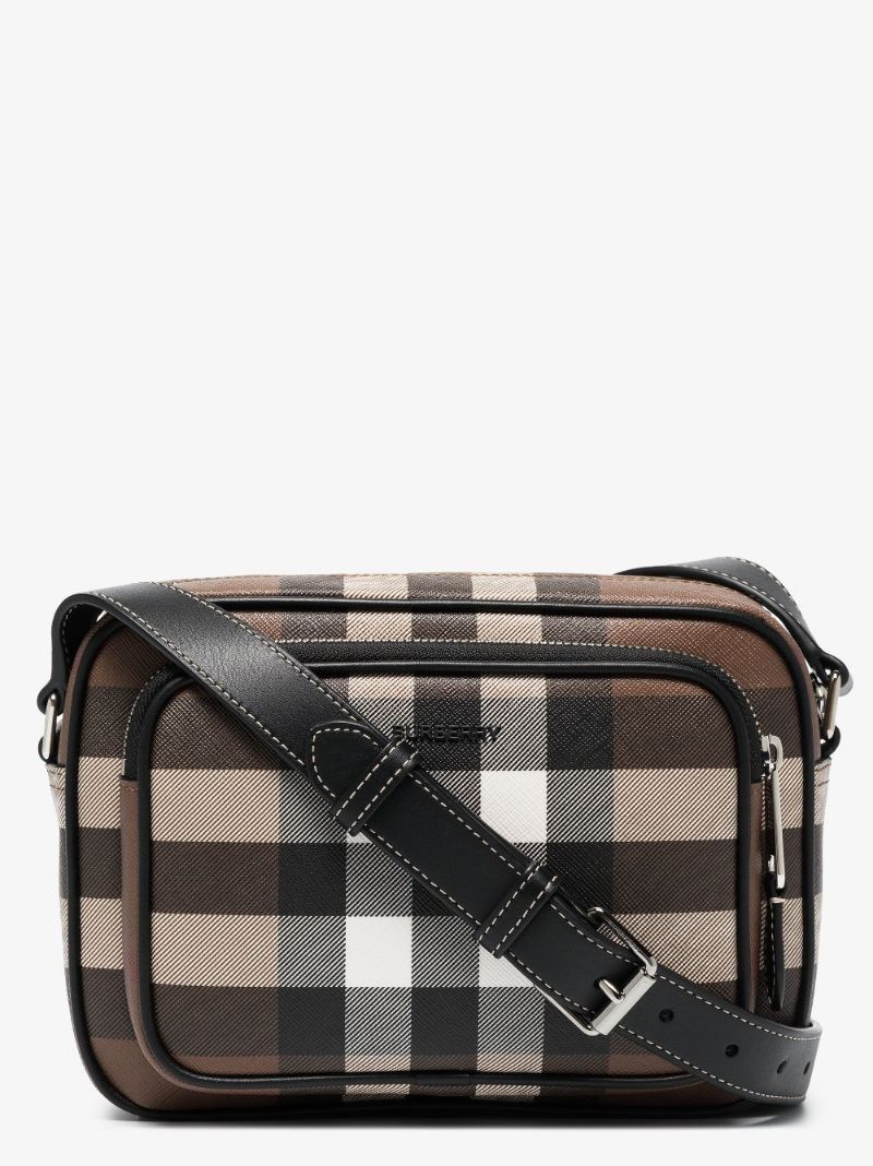 Brown Paddy Check Cross Body Bag