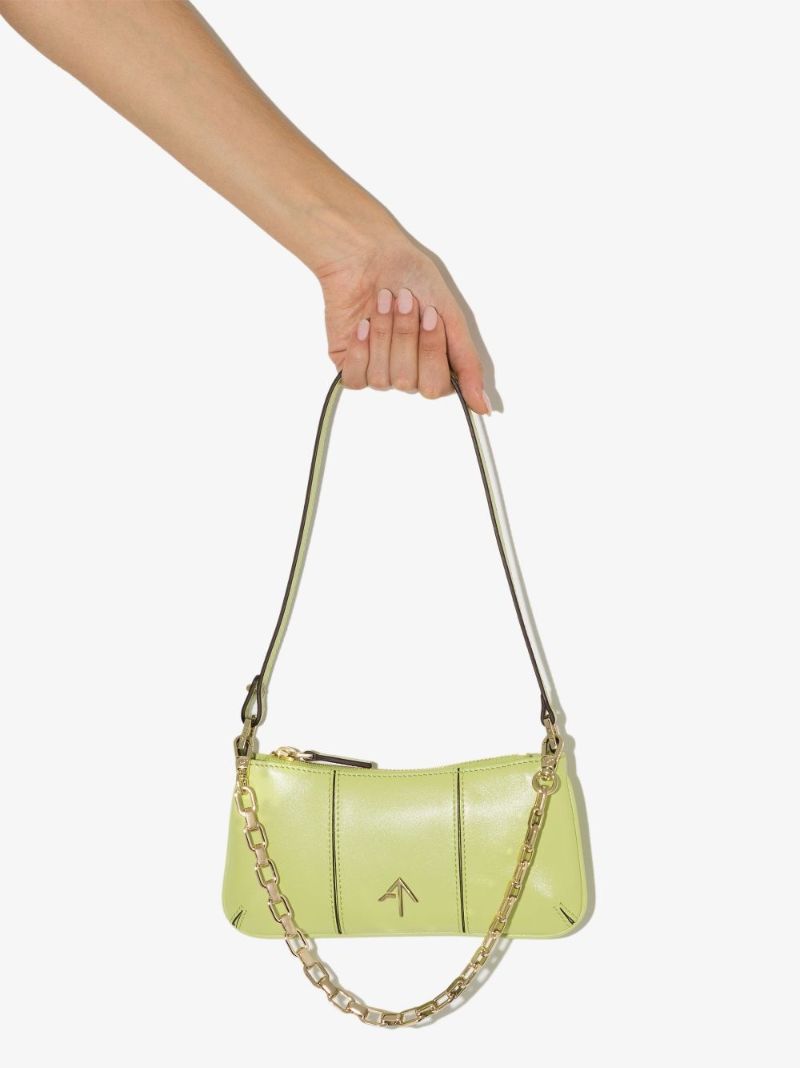 Green Mini Pita Leather Shoulder Bag