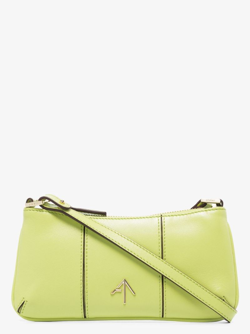 Green Mini Pita Leather Shoulder Bag