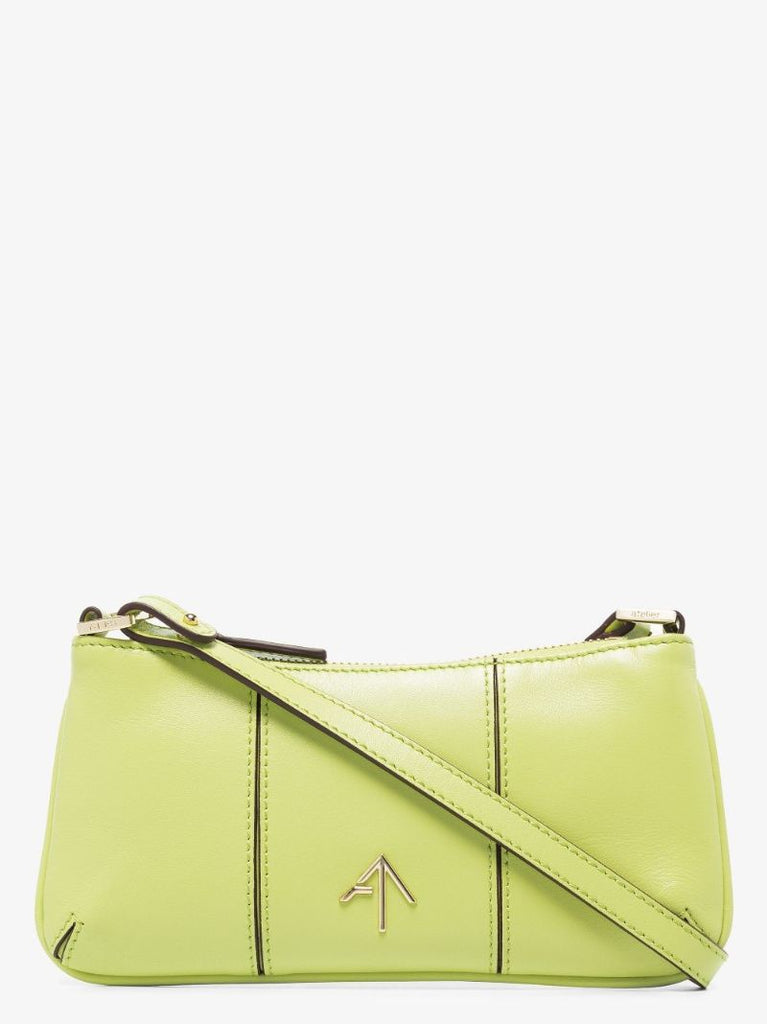 Green Mini Pita Leather Shoulder Bag