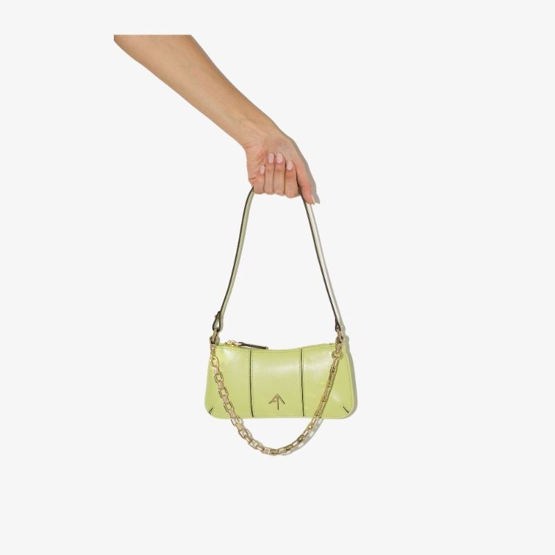 Green Mini Pita Leather Shoulder Bag