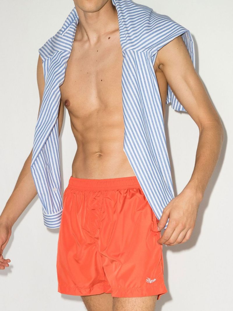 Orange Logo Swim Shorts