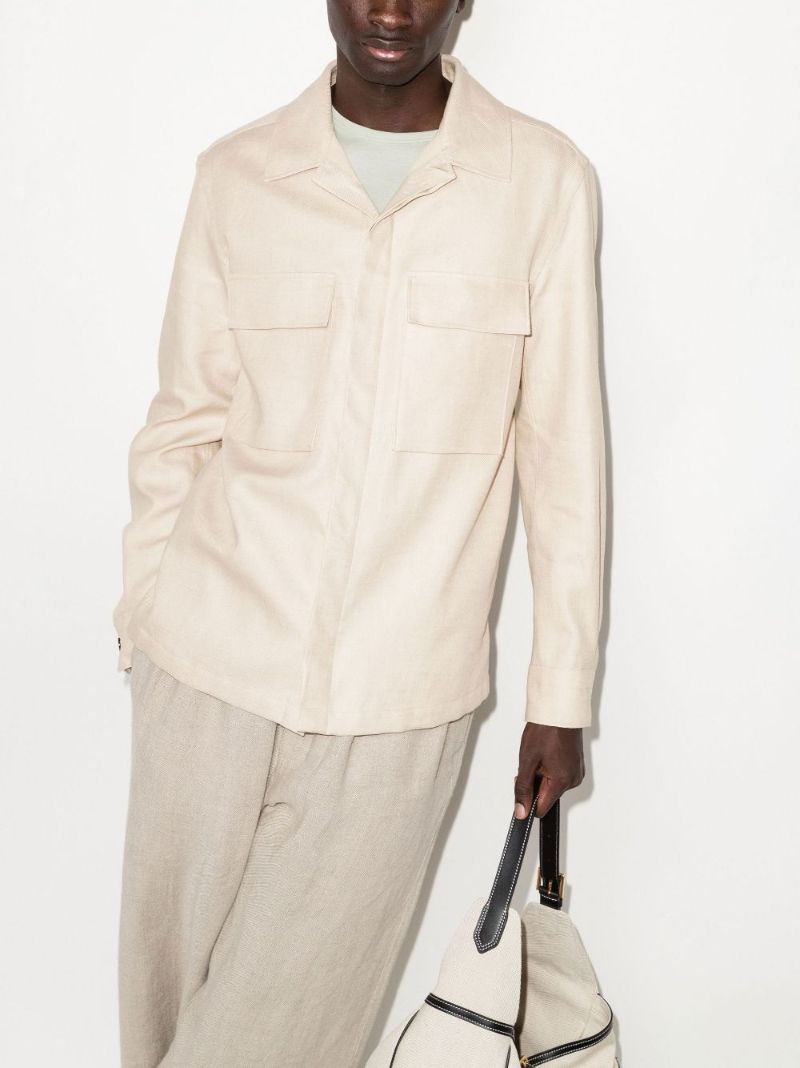 Double Layer Linen Twill Shirt