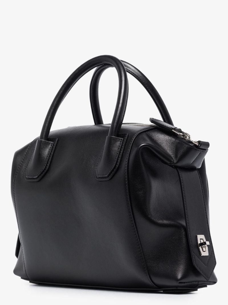 Black Antigona Soft Small Leather Tote Bag