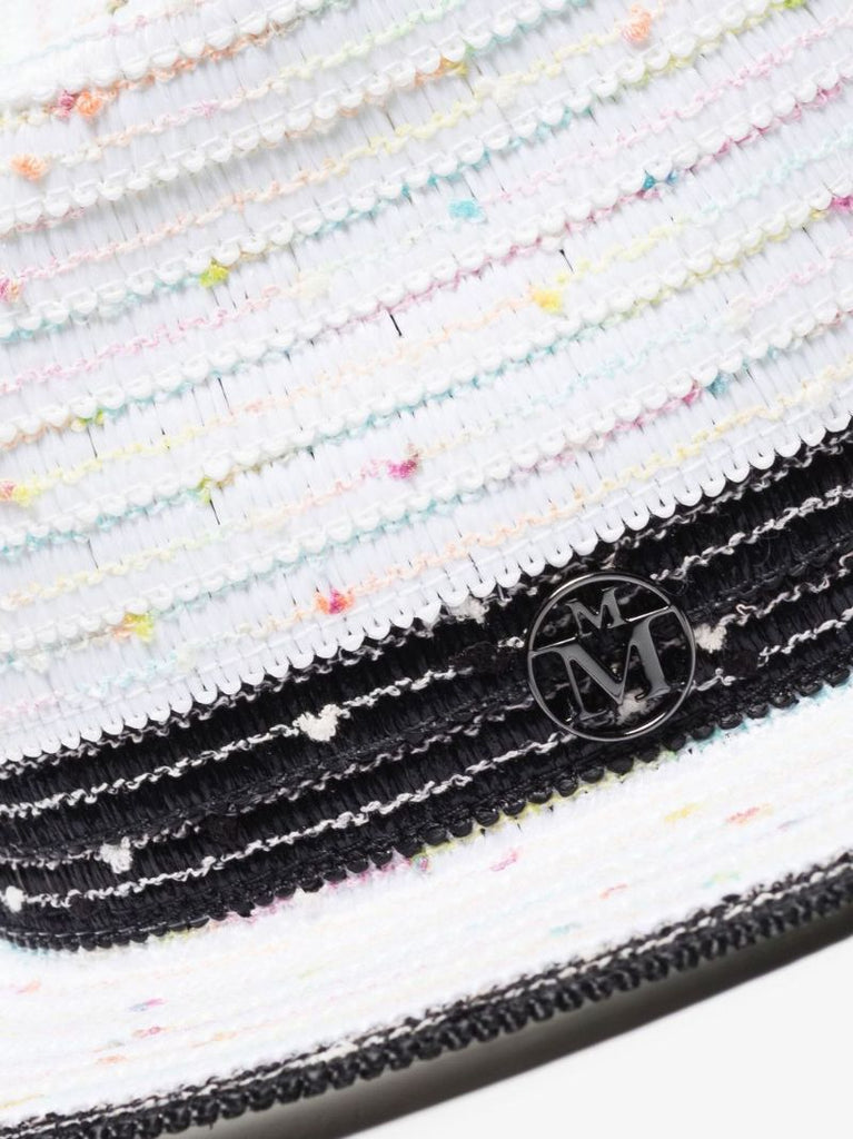 White Andre Woven Fedora Hat