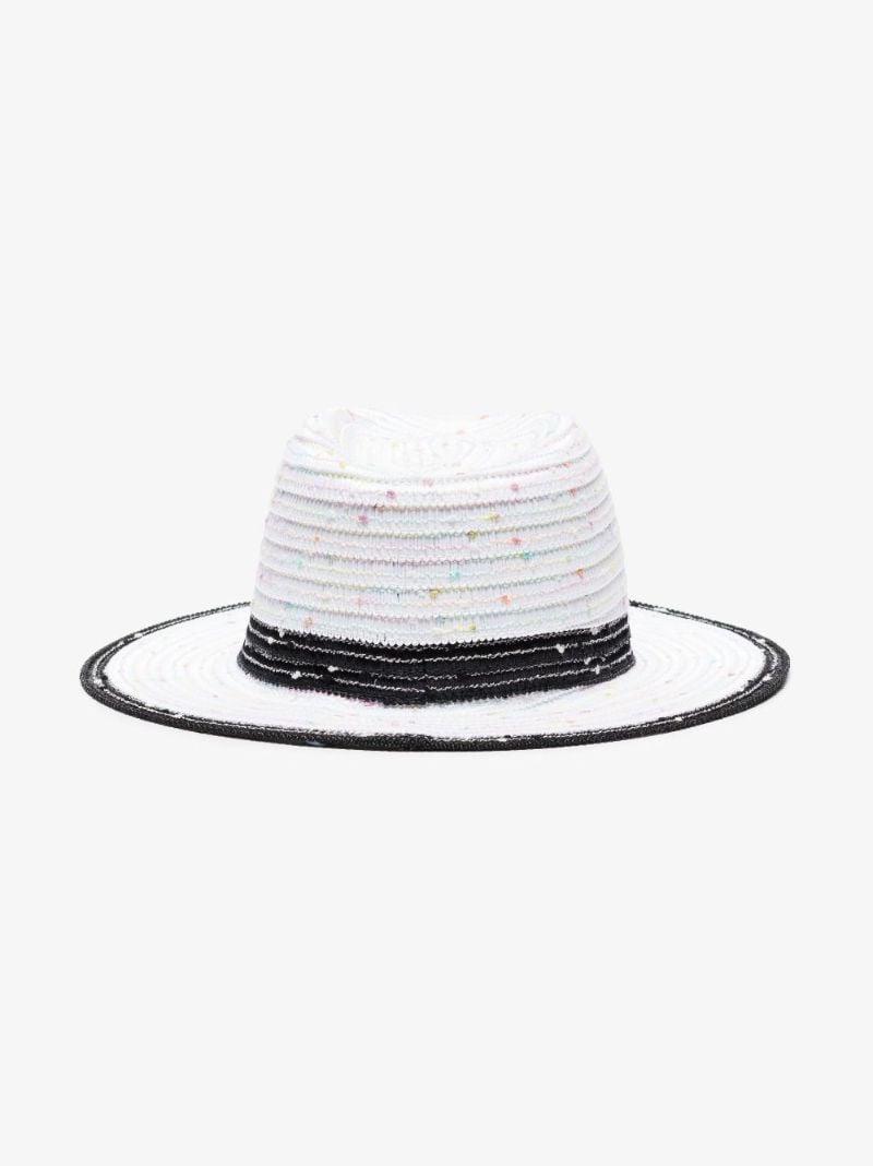 White Andre Woven Fedora Hat