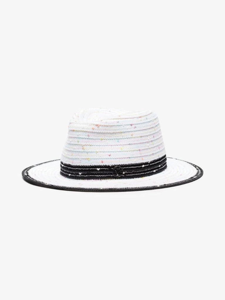 White Andre Woven Fedora Hat