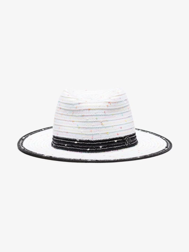 White Andre Woven Fedora Hat