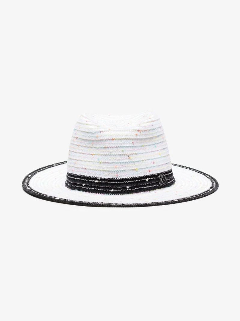 White Andre Woven Fedora Hat