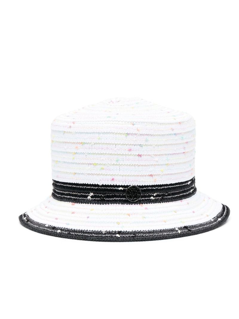 White Arsene Two-tone Straw Hat