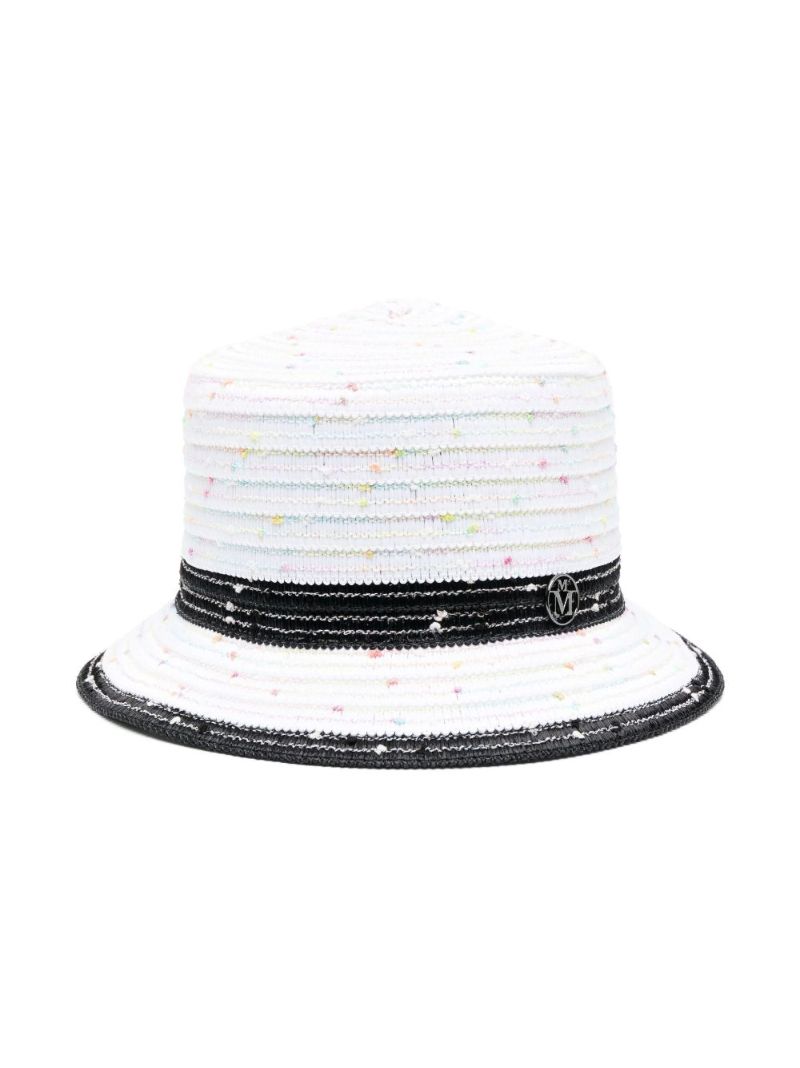White Arsene Two-tone Straw Hat