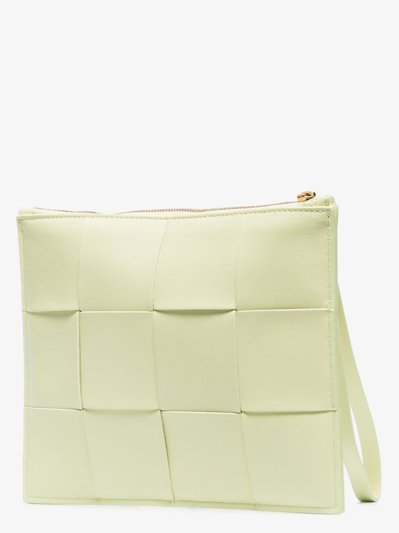 Yellow Bill Pouch Medium Leather Clutch Bag