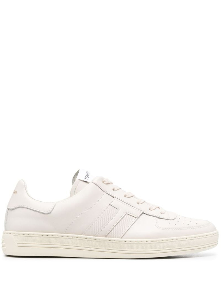 Neutral Radcliffe Leather Low Top Sneakers