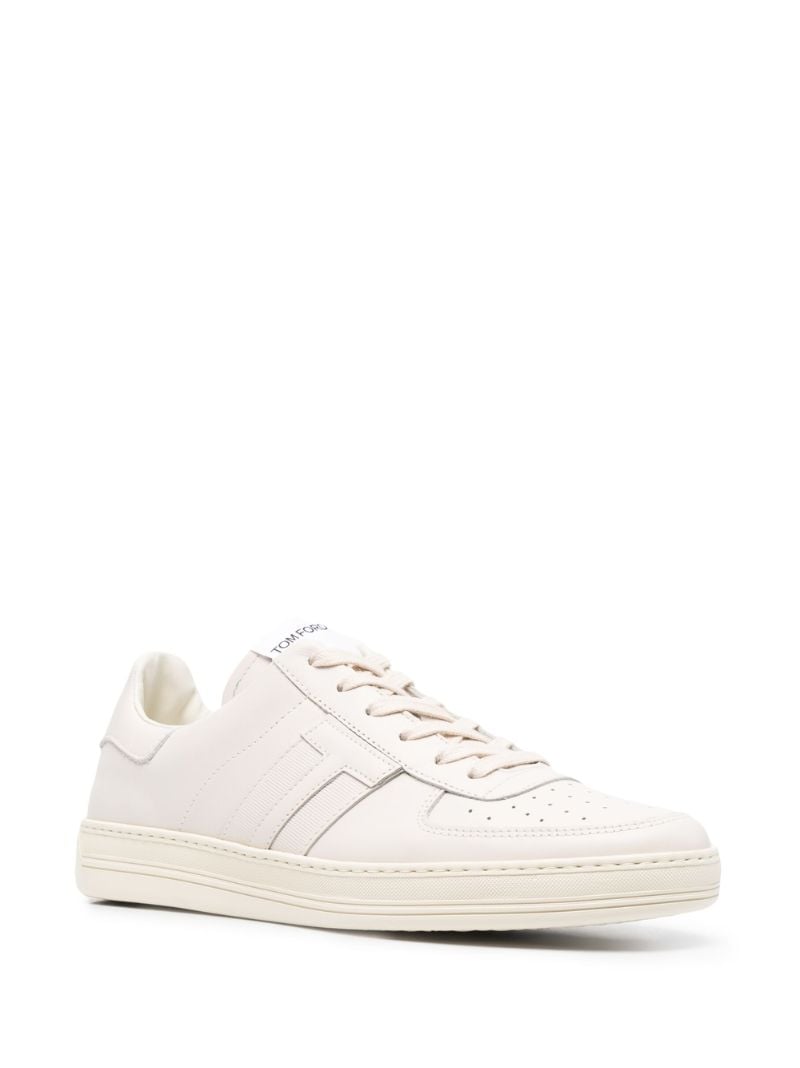 Neutral Radcliffe Leather Low Top Sneakers