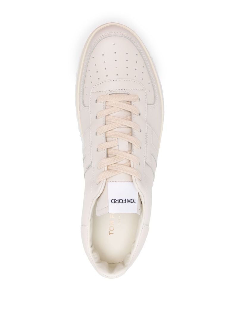 Neutral Radcliffe Leather Low Top Sneakers
