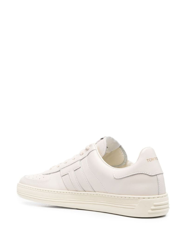 Neutral Radcliffe Leather Low Top Sneakers