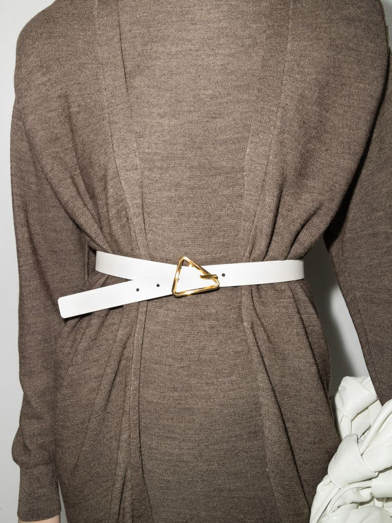 White Grasp Leather Belt