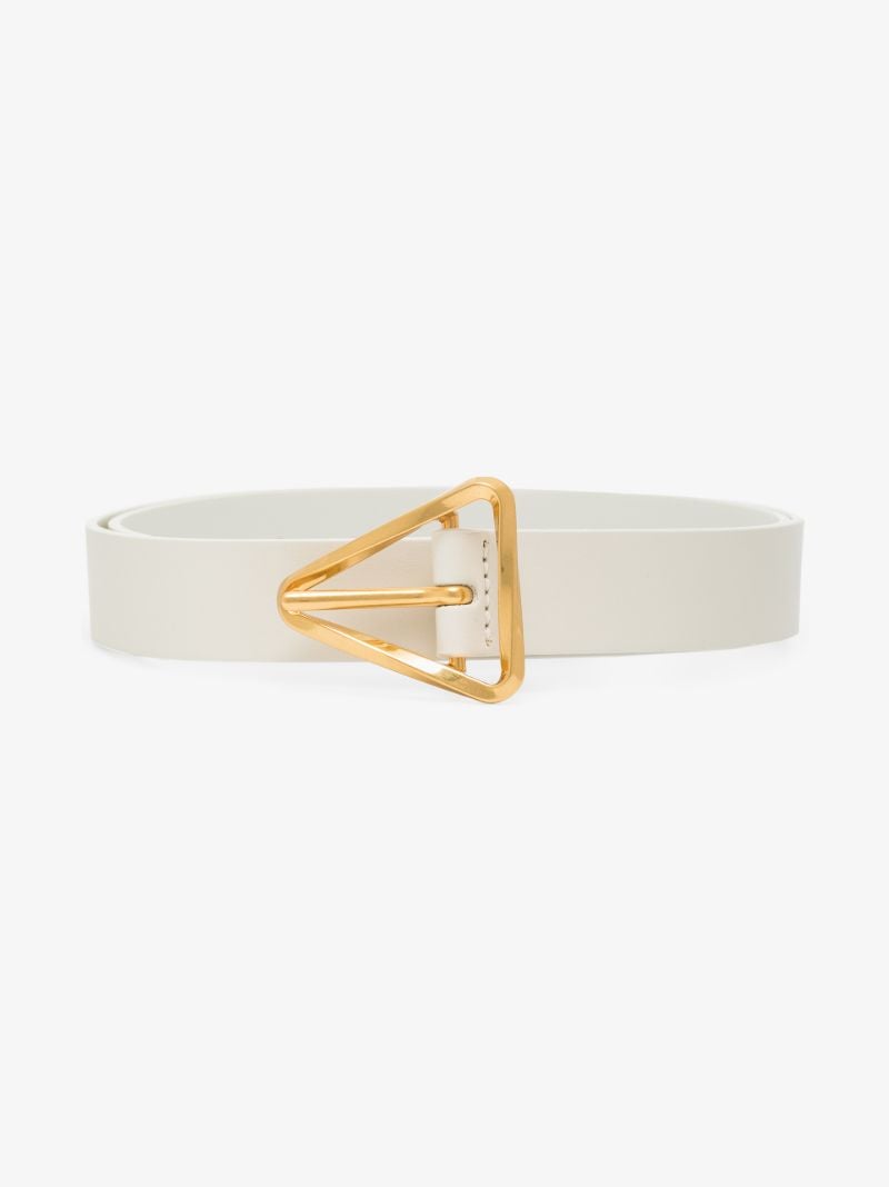 White Grasp Leather Belt