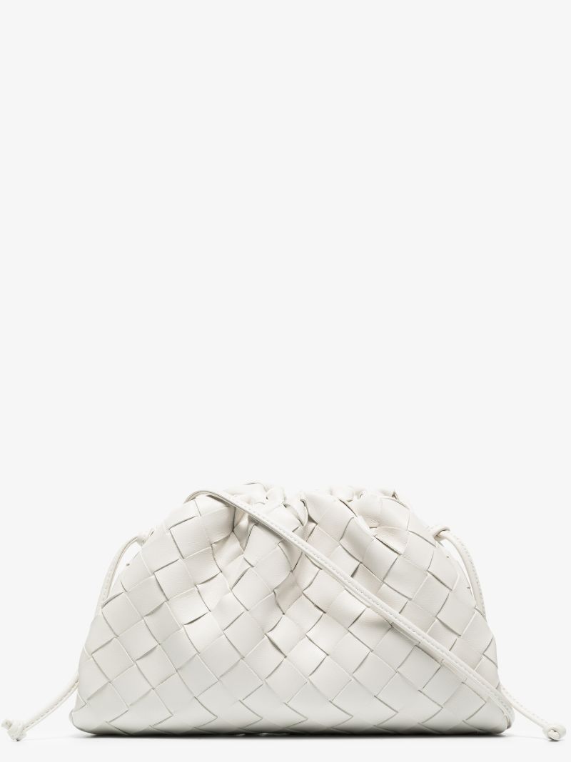 White the Mini Pouch Leather Clutch Bag