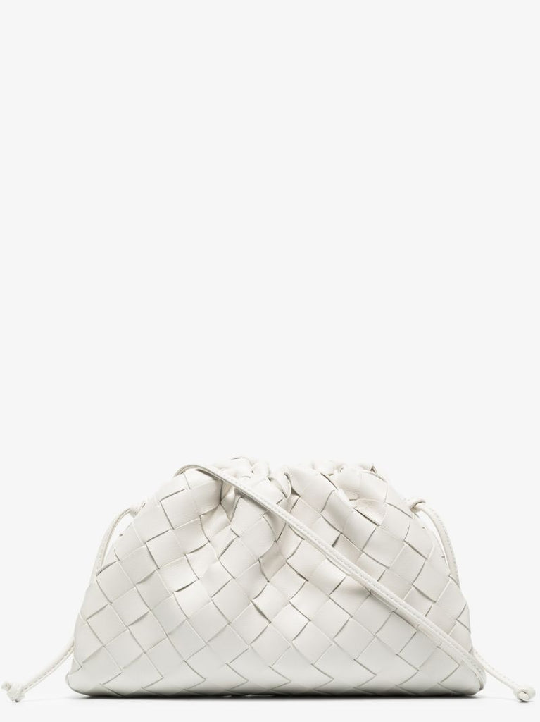 White the Mini Pouch Leather Clutch Bag