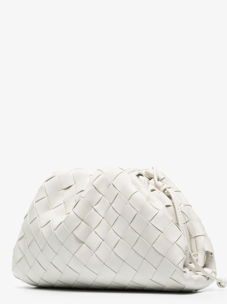 White the Mini Pouch Leather Clutch Bag