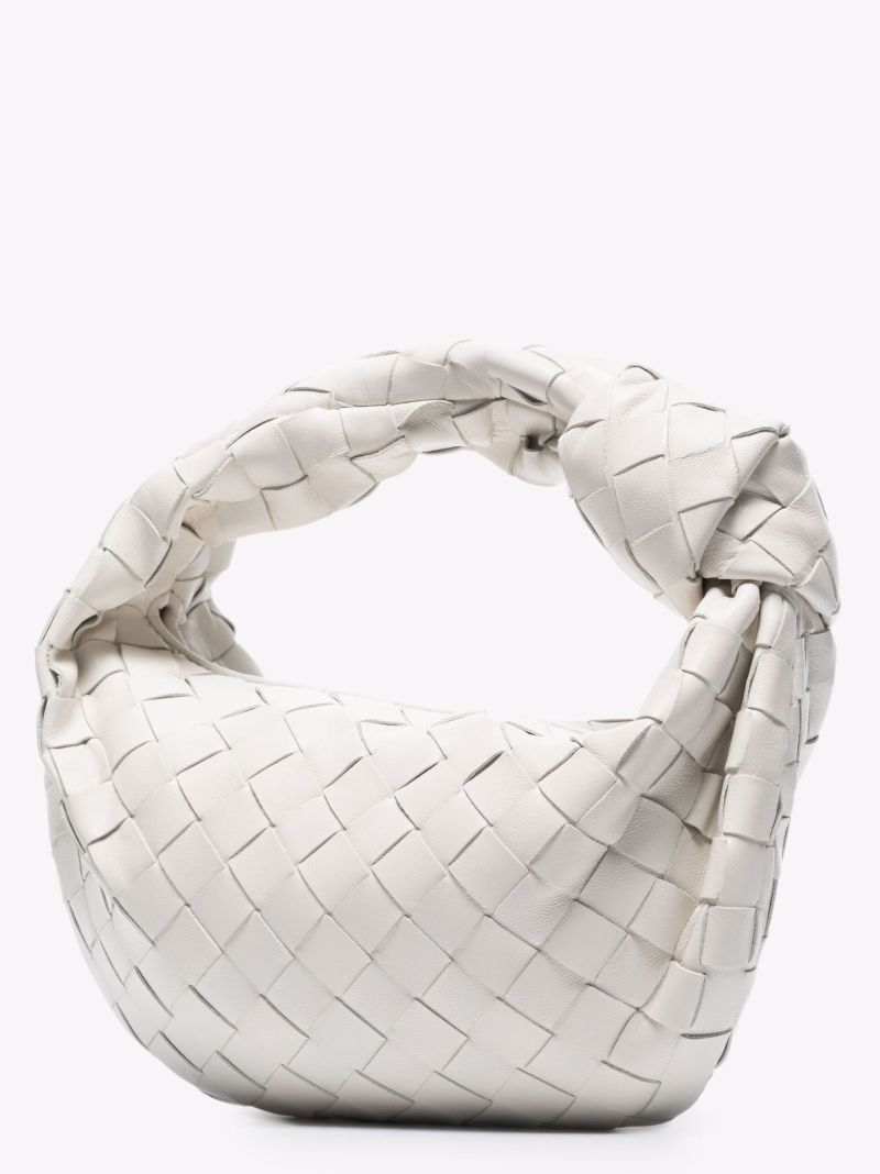 White the Mini Jodie Leather Clutch Bag
