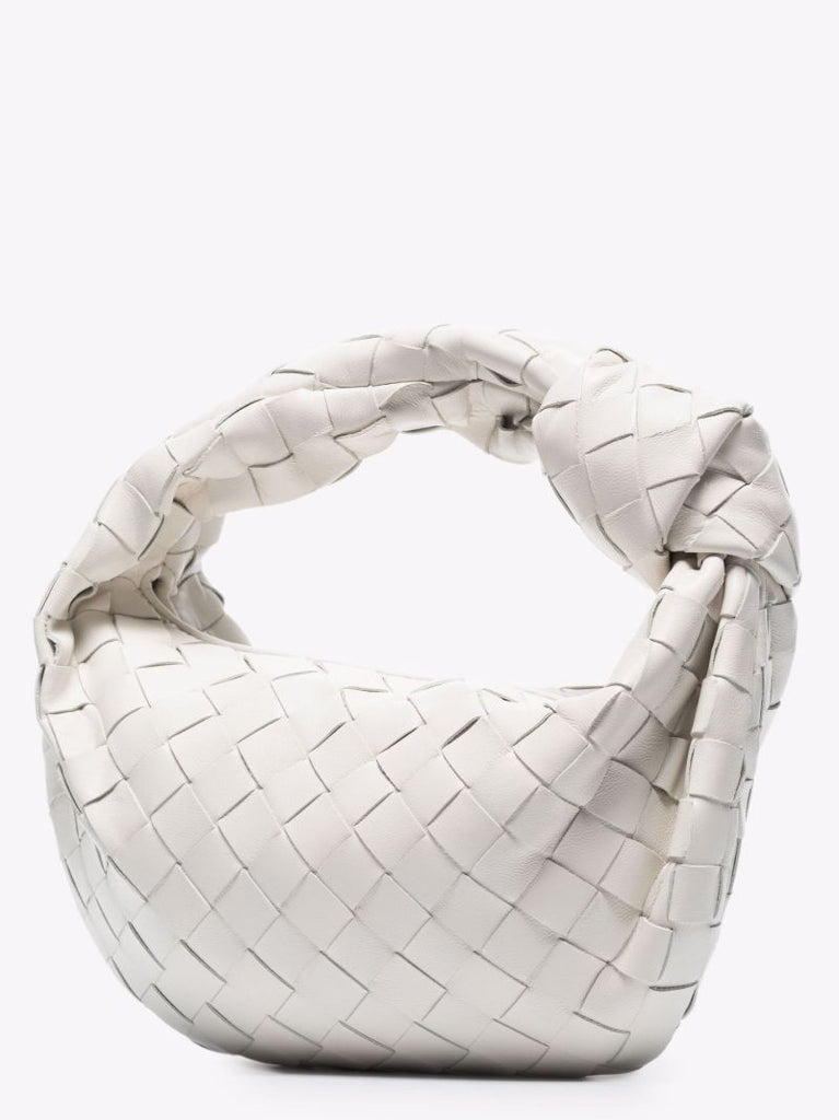 White the Mini Jodie Leather Clutch Bag