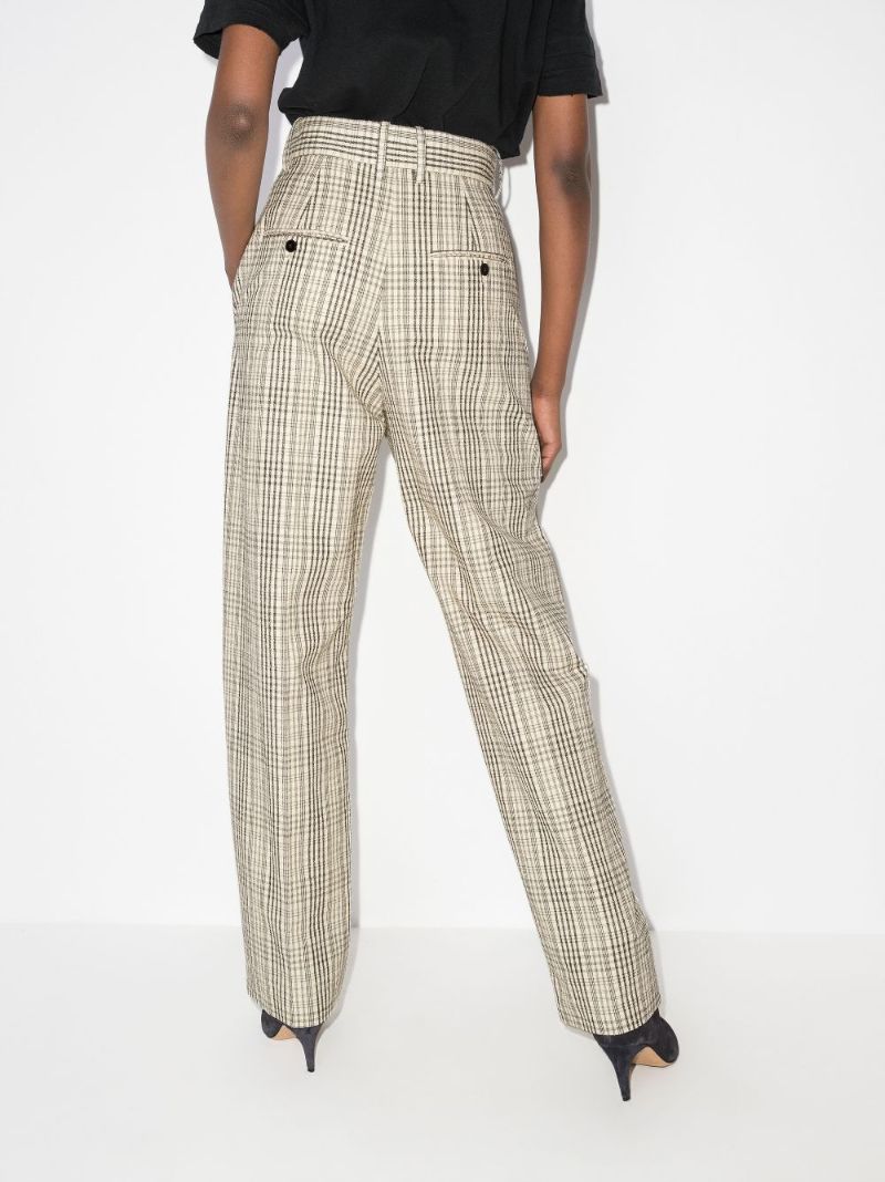 Miro Wide Leg Checked Trousers