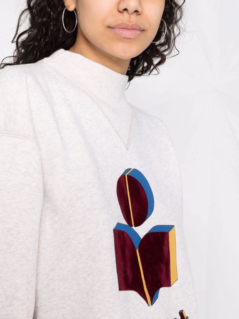 Ecru Moby Logo Print Sweatshirt