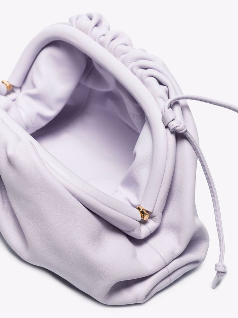 Purple the Mini Pouch Leather Clutch Bag