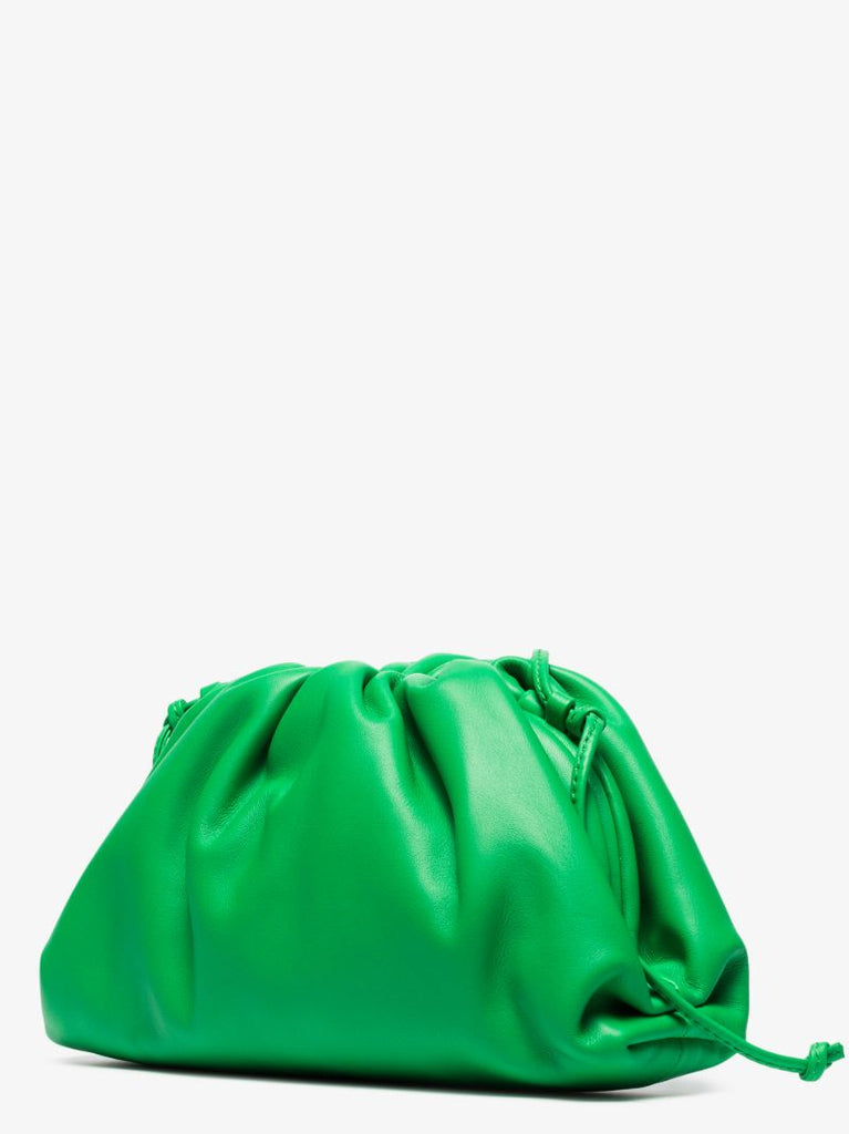 Green the Mini Pouch Leather Clutch Bag