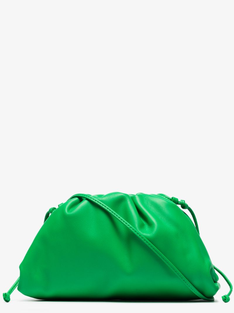 Green the Mini Pouch Leather Clutch Bag