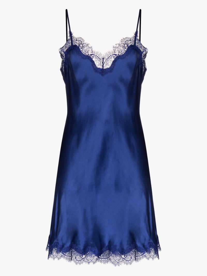Scarlett Lace Trim Silk Nightdress