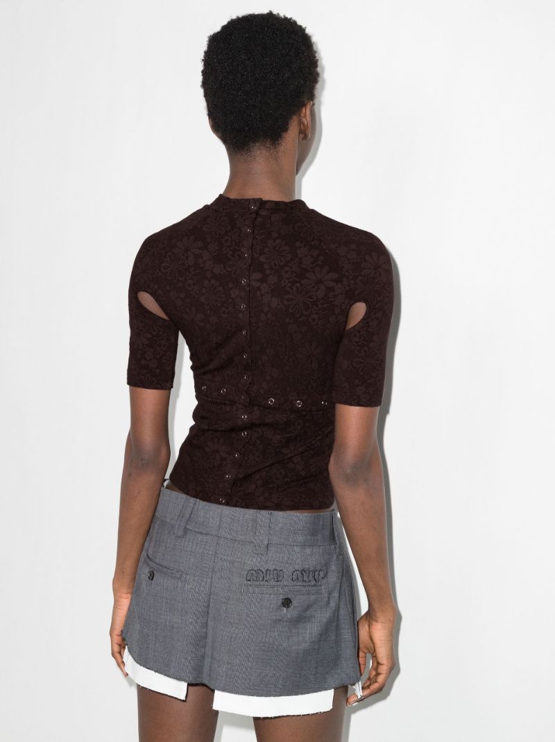 Undone Cutout Jacquard Top