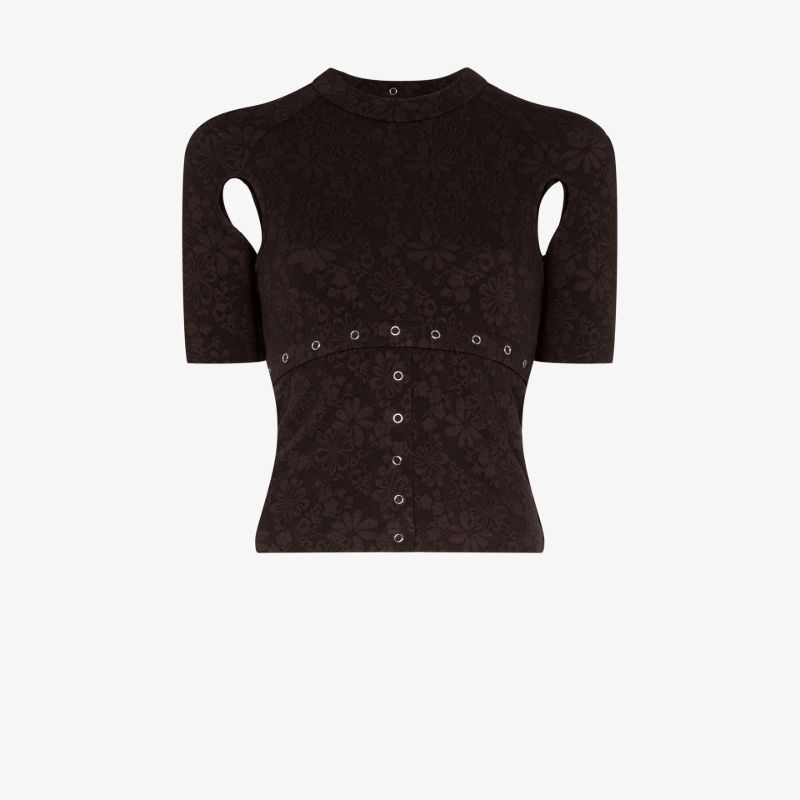 Undone Cutout Jacquard Top