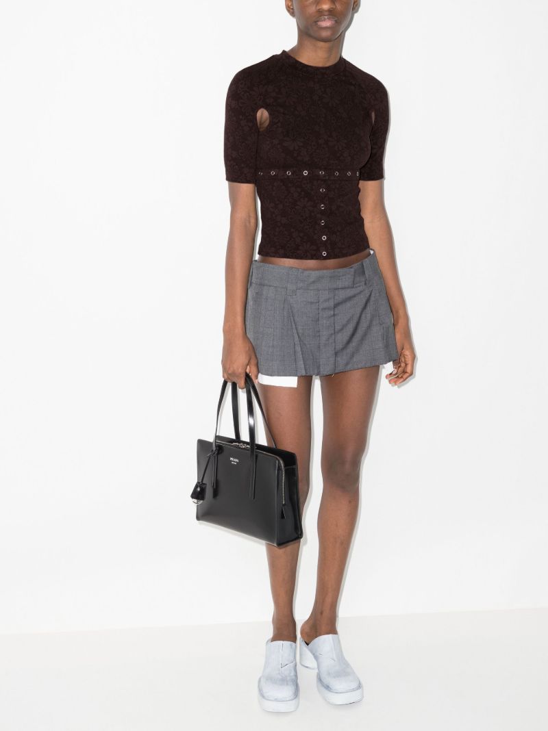 Undone Cutout Jacquard Top